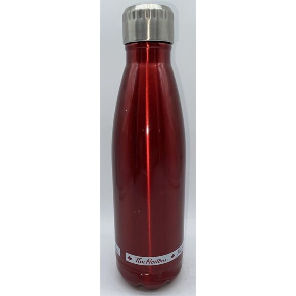 Tim Hortons 2017 Red Stainless Steel Hot/Cold Liquid Water Bottle 500 ml - Picture 6 of 8